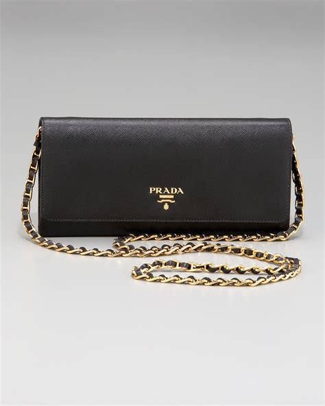 prada saffiano wallet chain|Prada saffiano wallet sale.